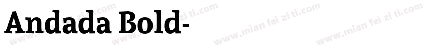 Andada Bold字体转换